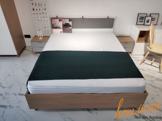 Ліжко Simple 160*200_дуб_білий